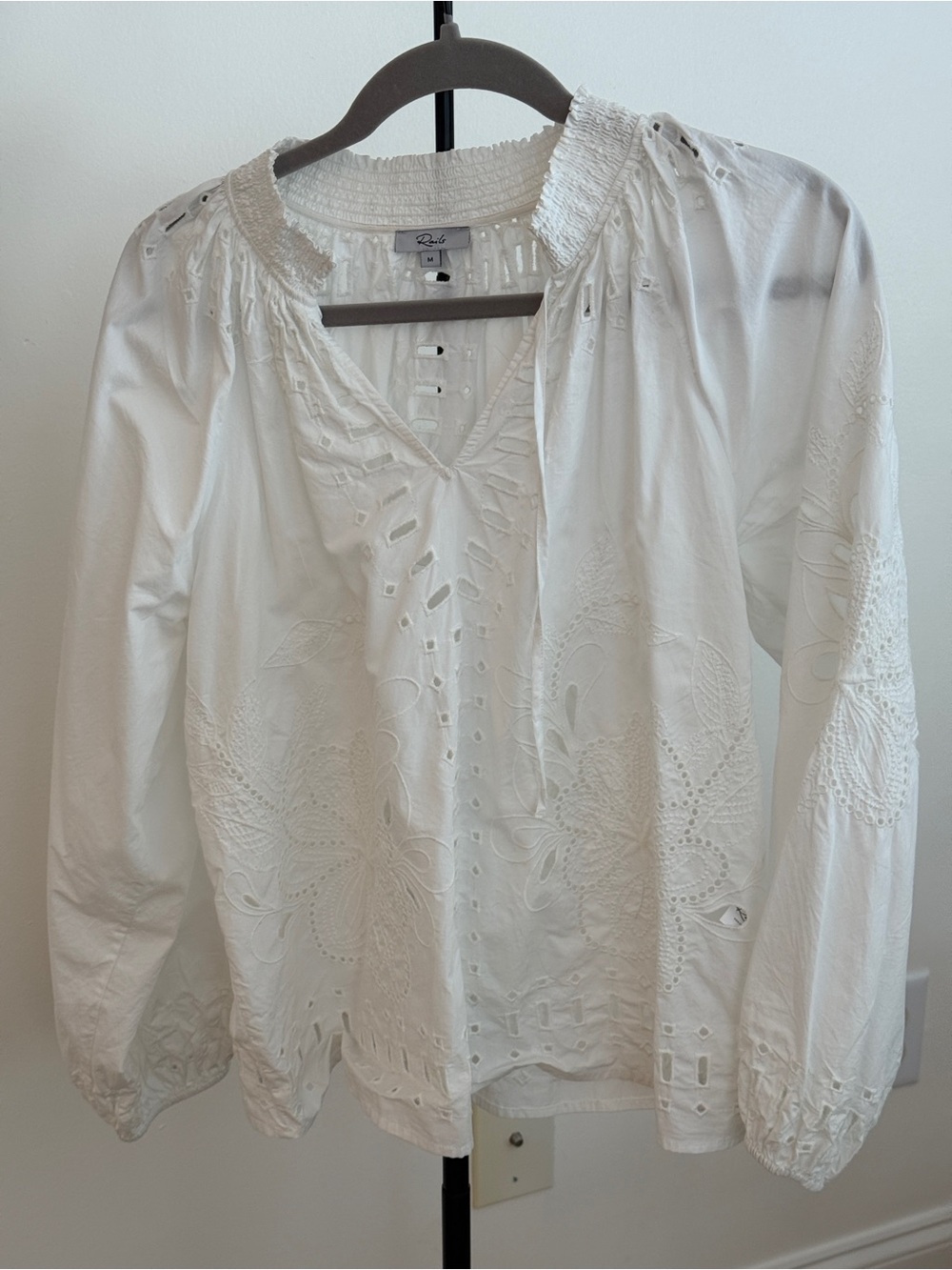 Rails White Eyelet Embroidered Cotton Tunic
